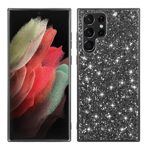 Samsung Galaxy S24 Ultra 5G Glitter Powder TPU Phone Case - Black